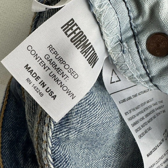 REFORMATION x LEVI's 501 Remade High Rise Button Fly Jeans Size 29 - Picture 9 of 11